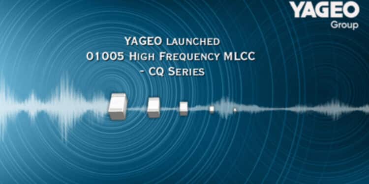 Yageo擴展微型 01005 高頻級MLCC